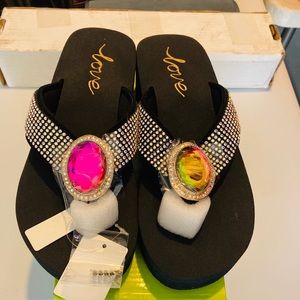 Bling Flip Flop (Black) Size medium